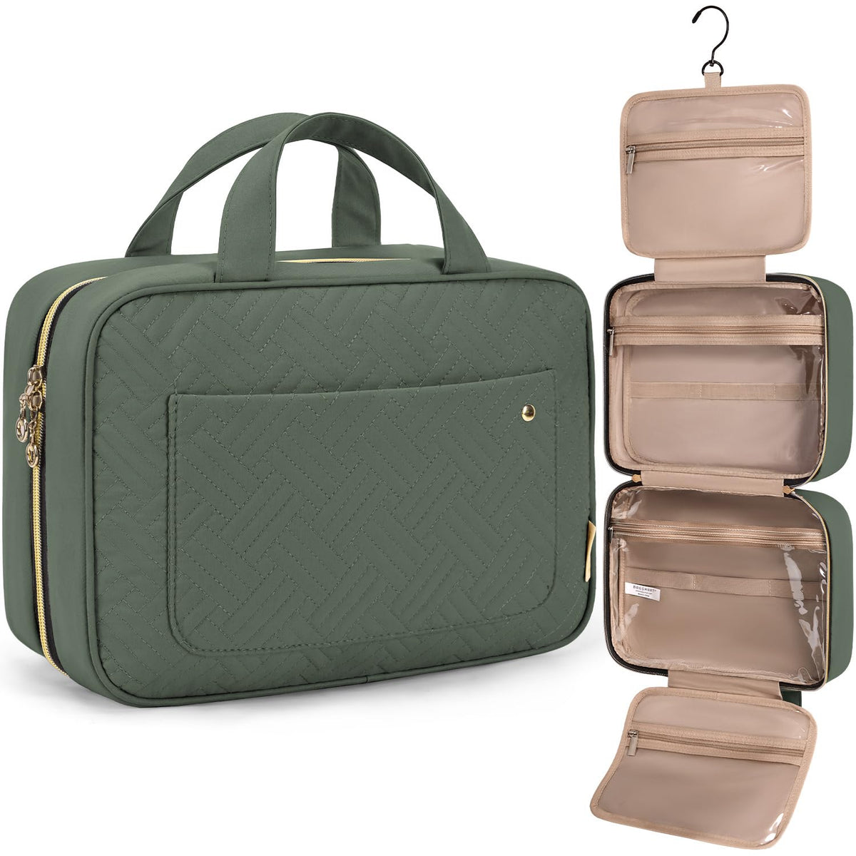 BAGSMART Trousse de Toilette Voyage Hazy Green vue avant