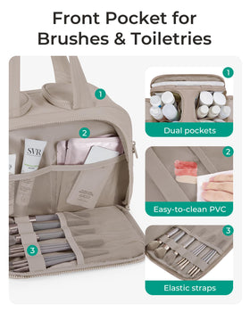 BAGSMART Trousse de Toilette Voyage montrant le tissu doux et léger