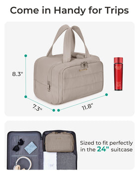 BAGSMART Trousse de Toilette Voyage ouverte avec compartiments visibles