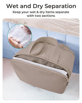 BAGSMART Trousse de Toilette Voyage vue de côté avec zip