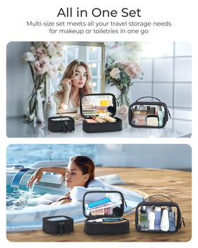 BAGSMART trousse de toilette vue arrière montrant le design compact