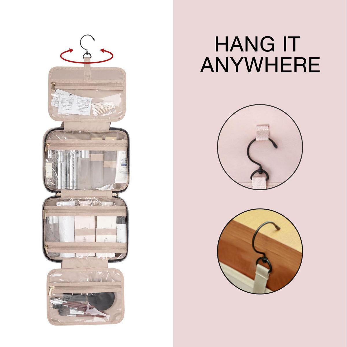 BAGSMART trousse de toilette vue de côté