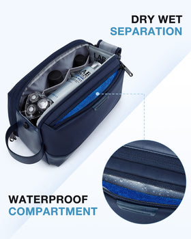 BAGSMART trousse de toilette vue de dos avec panneau aplatissant