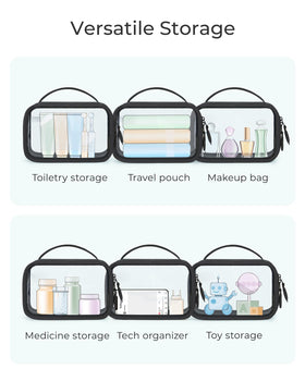 BAGSMART trousse de toilette vue latérale montrant les coutures renforcées