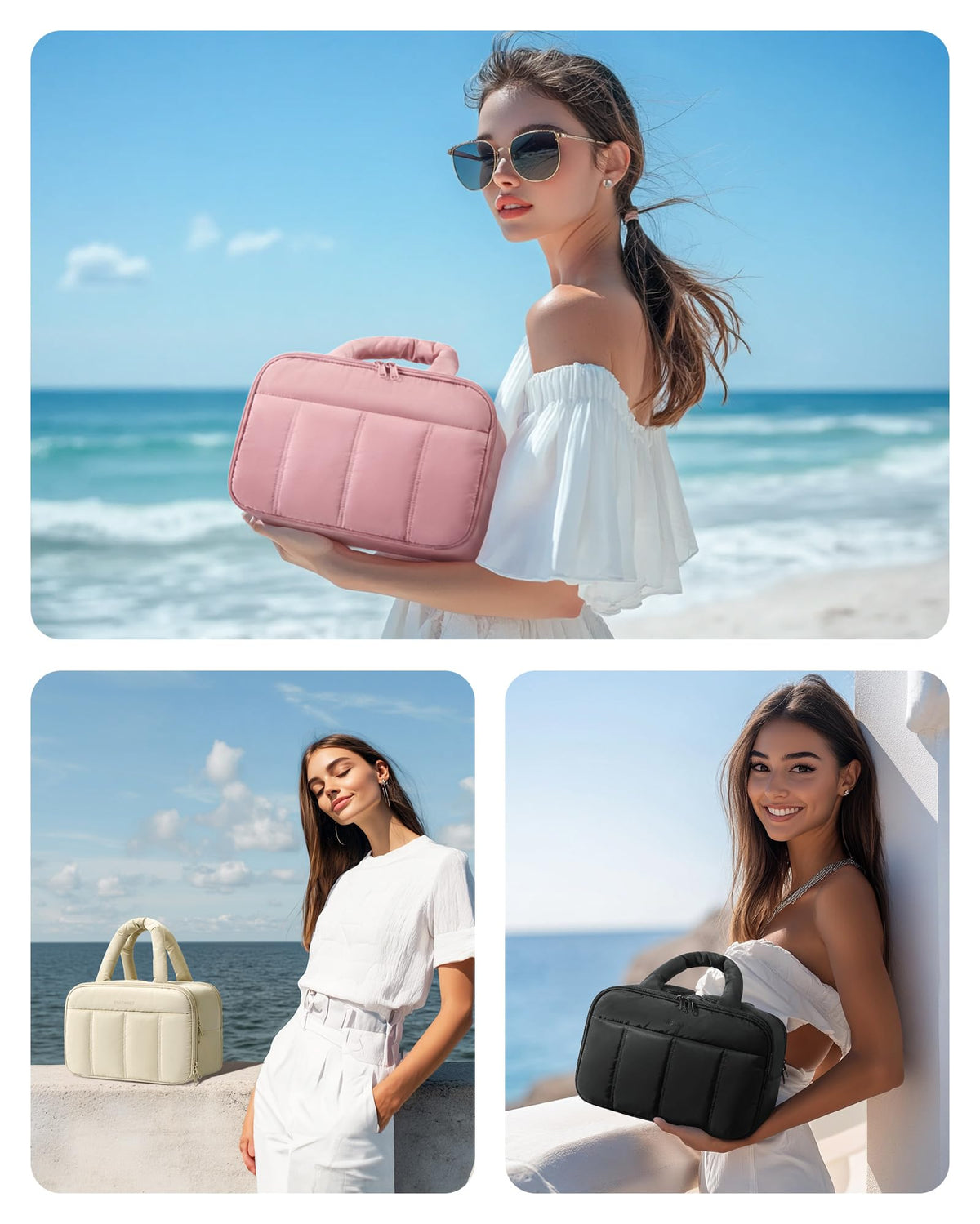 BAGSMART trousse de toilettes voyage avec accessoires de beauté