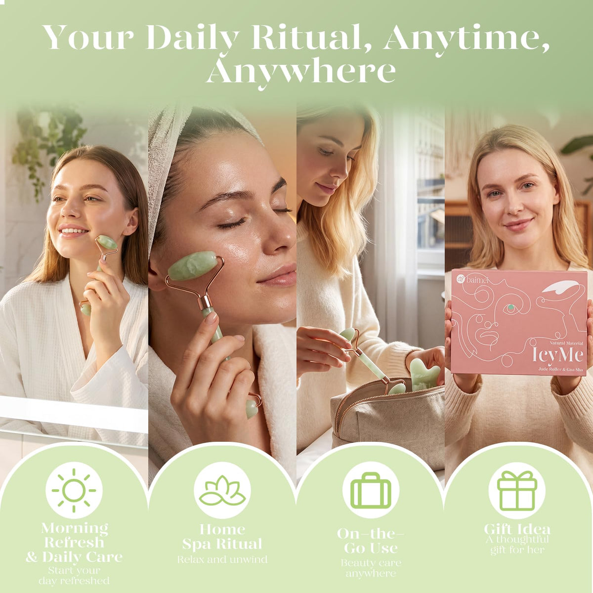 BAIMEI Roller en Jade dans un réfrigérateur pour refroidissement
