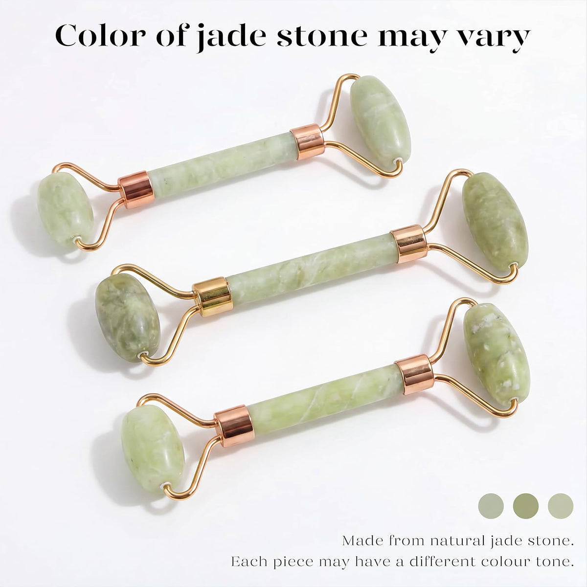 BAIMEI Roller en Jade et Gua Sha posés ensemble