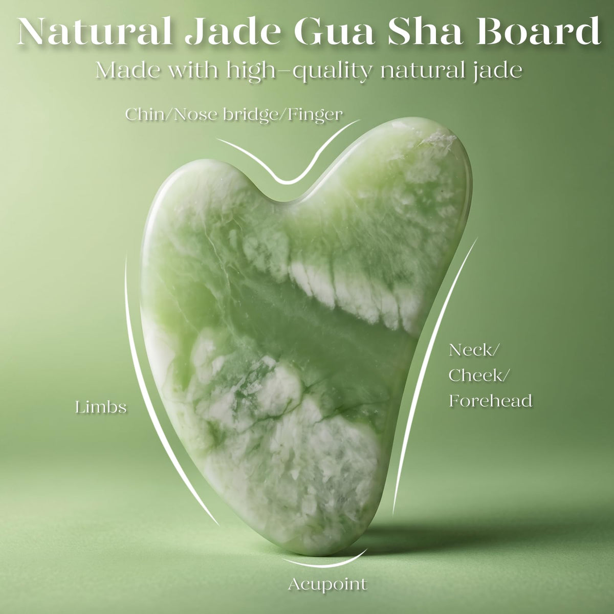 BAIMEI Roller en Jade et Gua Sha sur table en marbre
