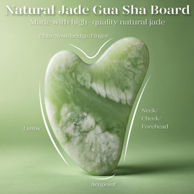 BAIMEI Roller en Jade et Gua Sha sur table en marbre