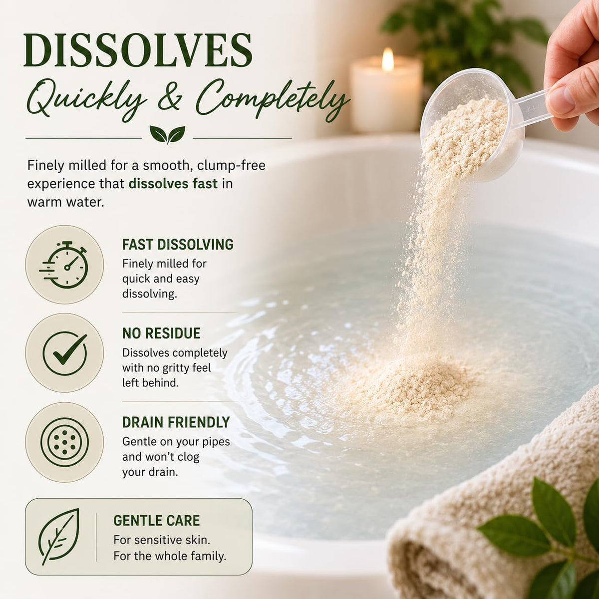 Bain d'avoine Oats Garden avec flacon et étiquette