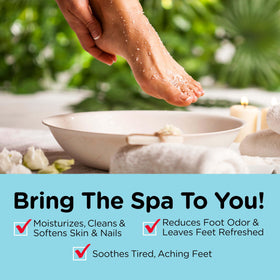 Bain de pieds Fungi-Nail au tea tree avec des fleurs