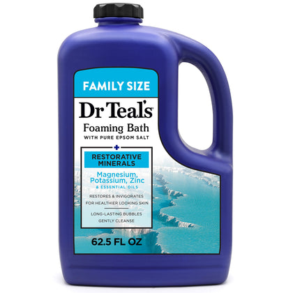 Bain moussant Dr Teal's 62,5 fl oz avec étiquette visible