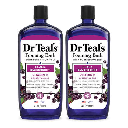 Bain moussant Dr Teal's à l'églantier, vue avant