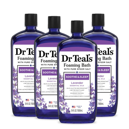 Bain moussant Dr Teal's à la lavande, vue de face