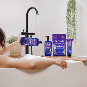 Bain moussant Dr Teal's avec des plantes aromatiques
