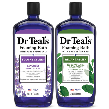 Bain Moussant Dr Teal's Lavande & Eucalyptus 34 fl oz vue avant