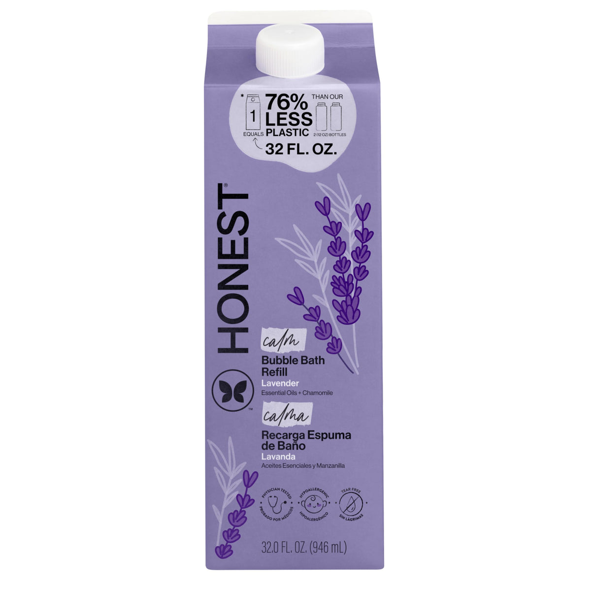 Bain moussant hypoallergénique The Honest Company 32 oz vue avant
