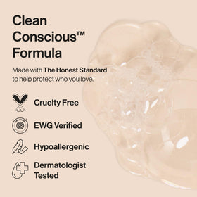 Bain moussant The Honest Company sur fond apaisant