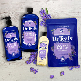 Bain relaxant avec le sel Dr Teal's à la lavande