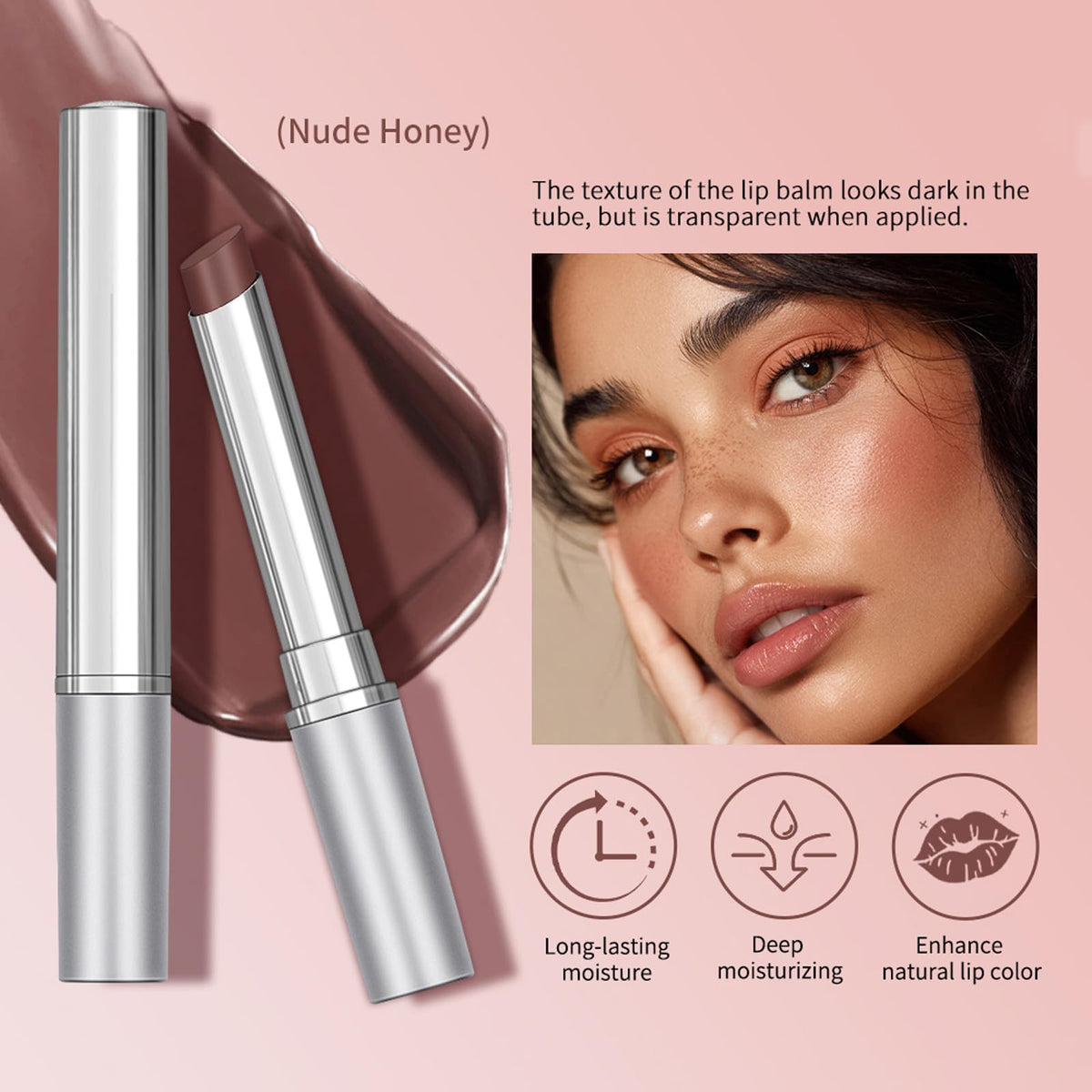 BAISEN DIARY Baume à Lèvres Tanné 3PCS couleur rose