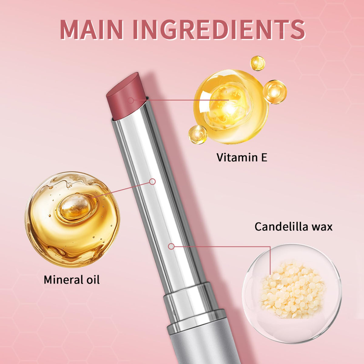 BAISEN DIARY Baume à Lèvres Tinted Lip Balm Rose côté