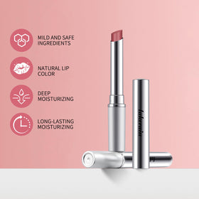 BAISEN DIARY Baume à Lèvres Tinted Lip Balm Rose couleur sur mains