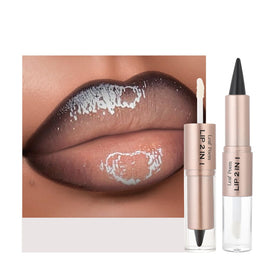 BAISEN DIARY Duo Ombre Lèvres 2-en-1 Cool Nude Brown vue de face