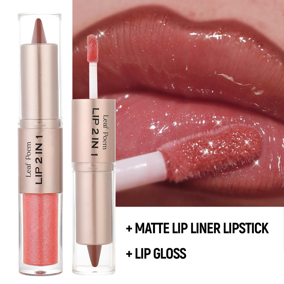 BAISEN DIARY Duo Ombre Lèvres 2-en-1 embout gloss
