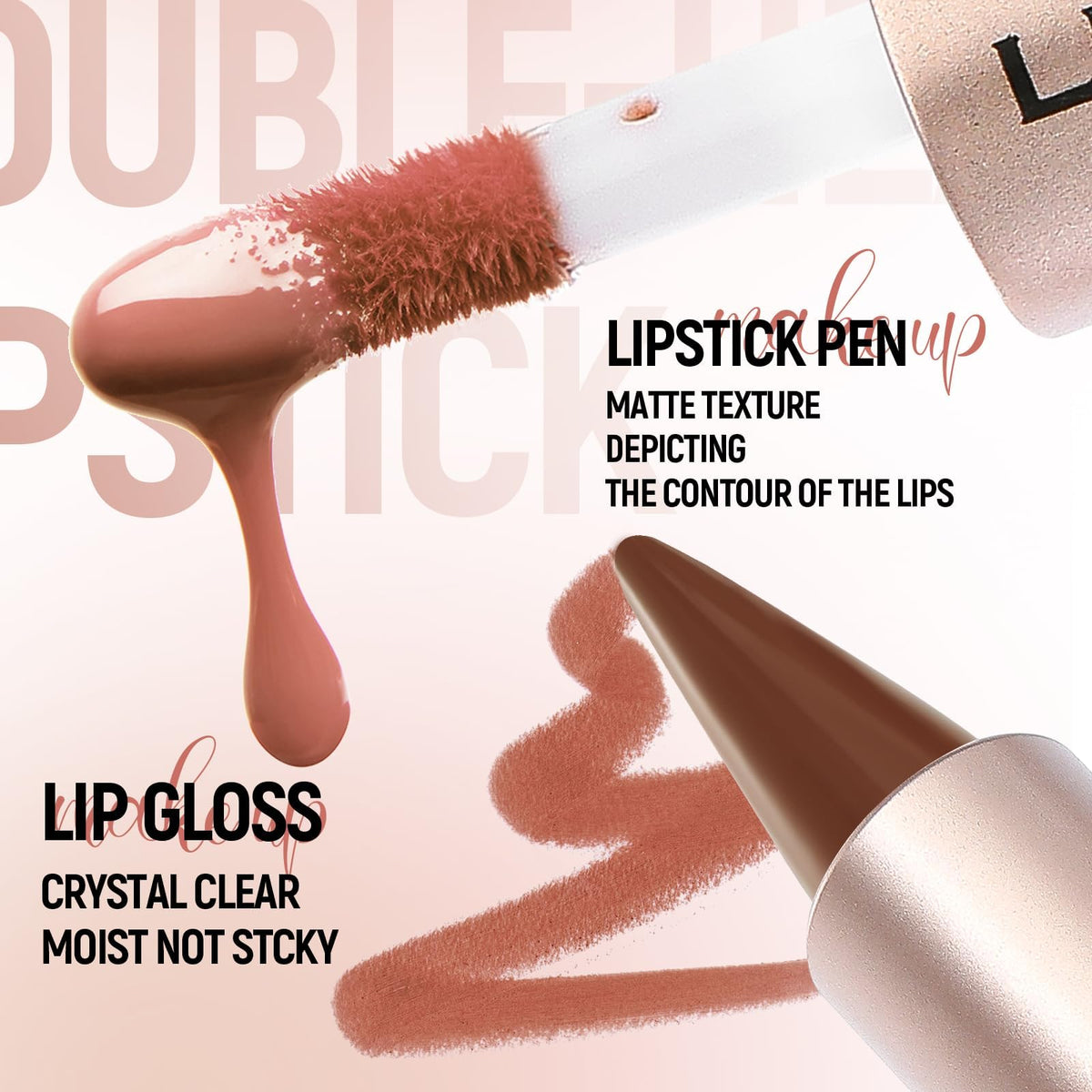 BAISEN DIARY Duo Ombre Lèvres 2-en-1 texture matte crayon