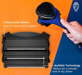 BAKBLADE 2.0 Elite Rasoir de Dos avec brosse exfoliante et lames supplémentaires