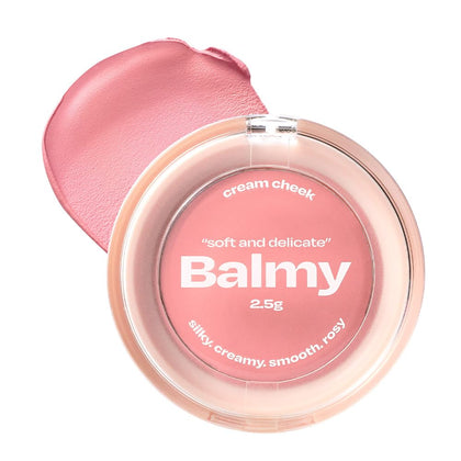 Balmy Cream Cheek Blush No.1 Baby Rose avant avec texture crémeuse