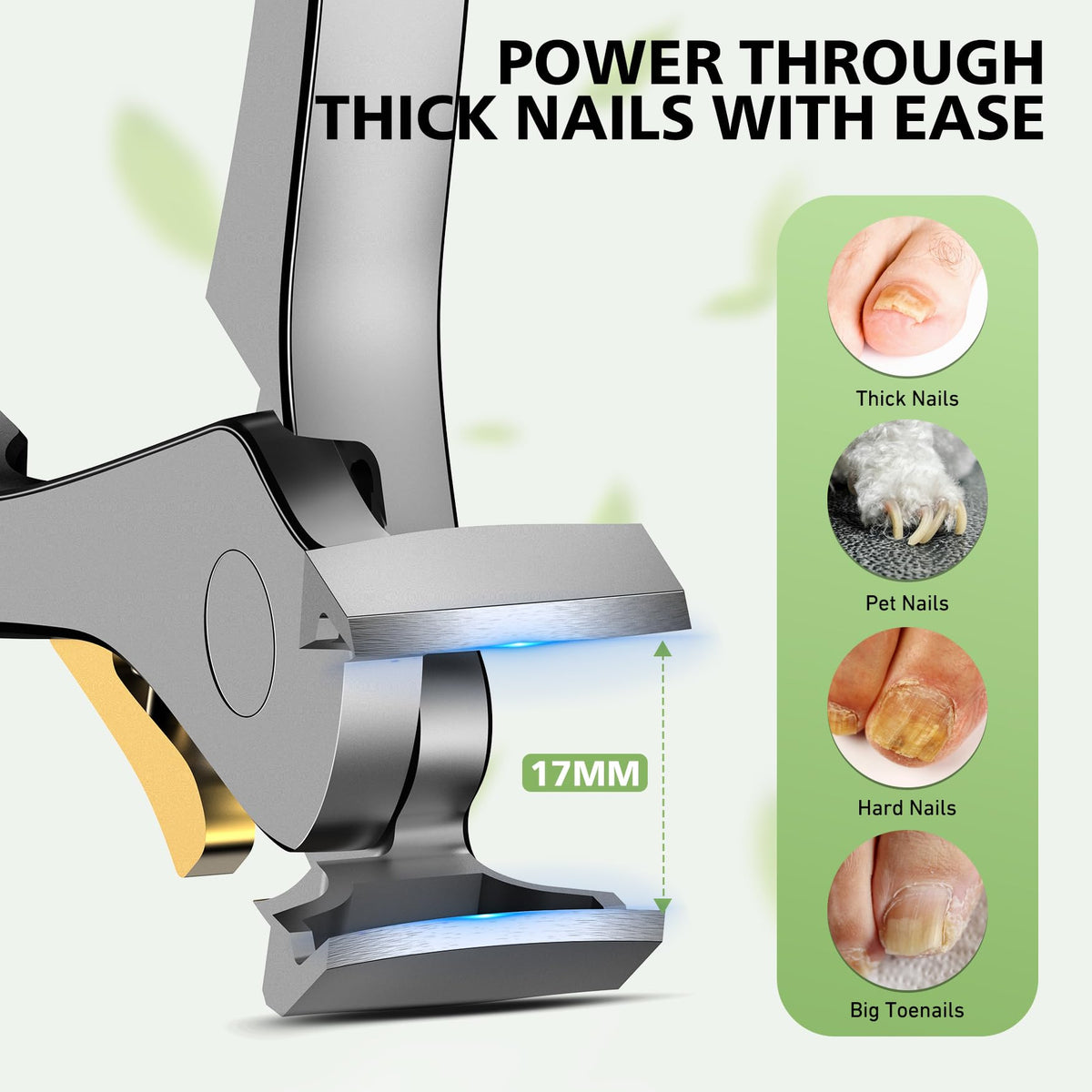 Baluca coupe-ongles ergonomique avec lames en acier inoxydable
