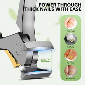 Baluca coupe-ongles ergonomique avec lames en acier inoxydable