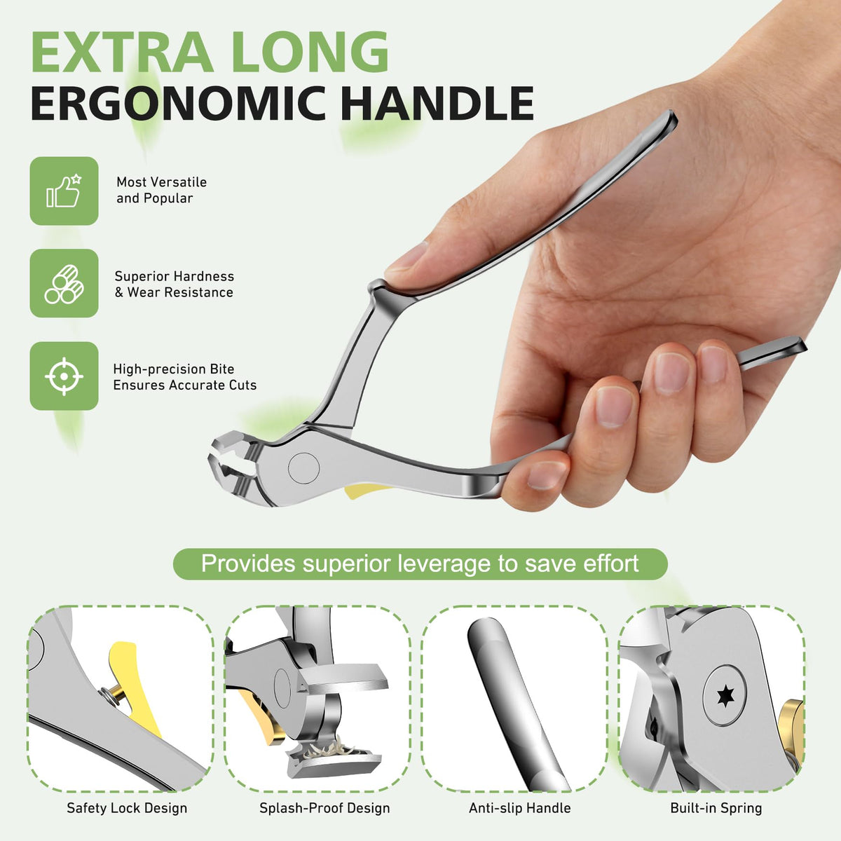Baluca coupe-ongles ergonomique avec vue du manche