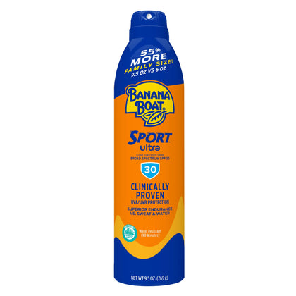 Banana Boat Crème Solaire Spray Sport SPF 30 vue de face