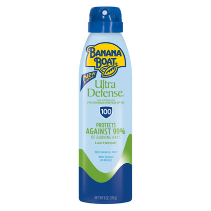Banana Boat Spray Solaire Transparent SPF 100 devant avec flacon de 170 g