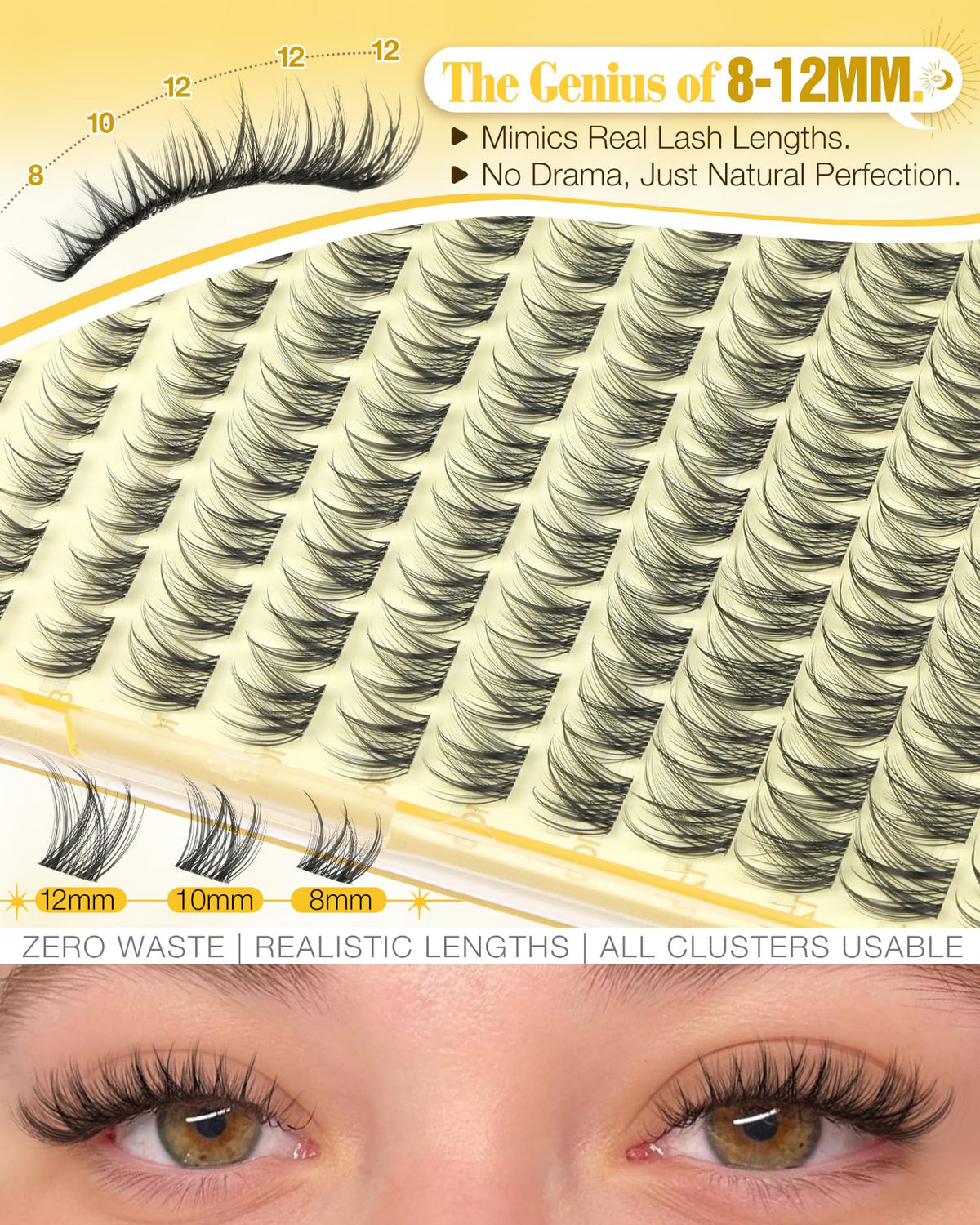 Bande claire et souple du kit de cils Mavphnee