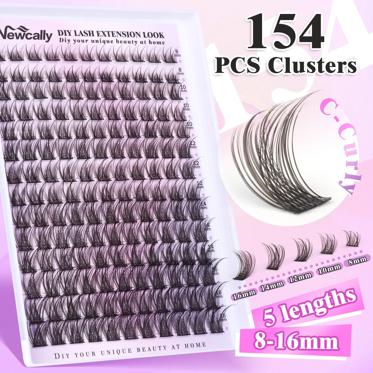 Bande de cils Newcally, flexible et confortable