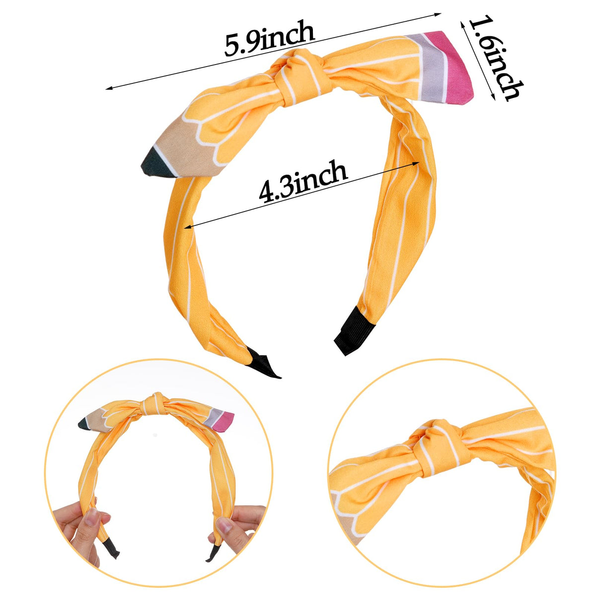 Bandeau avec nœud crayon, couleur classique