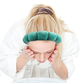 Bandeau Ayesha en velours vert en gros plan