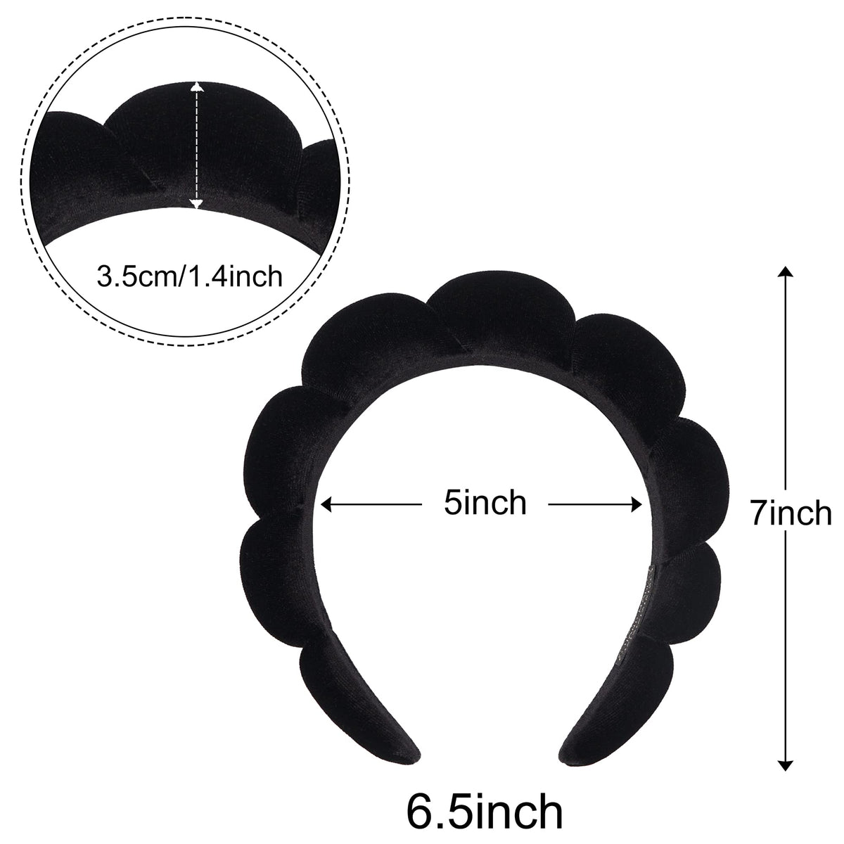 Bandeau Ayesha plié, montrant son design léger et compact