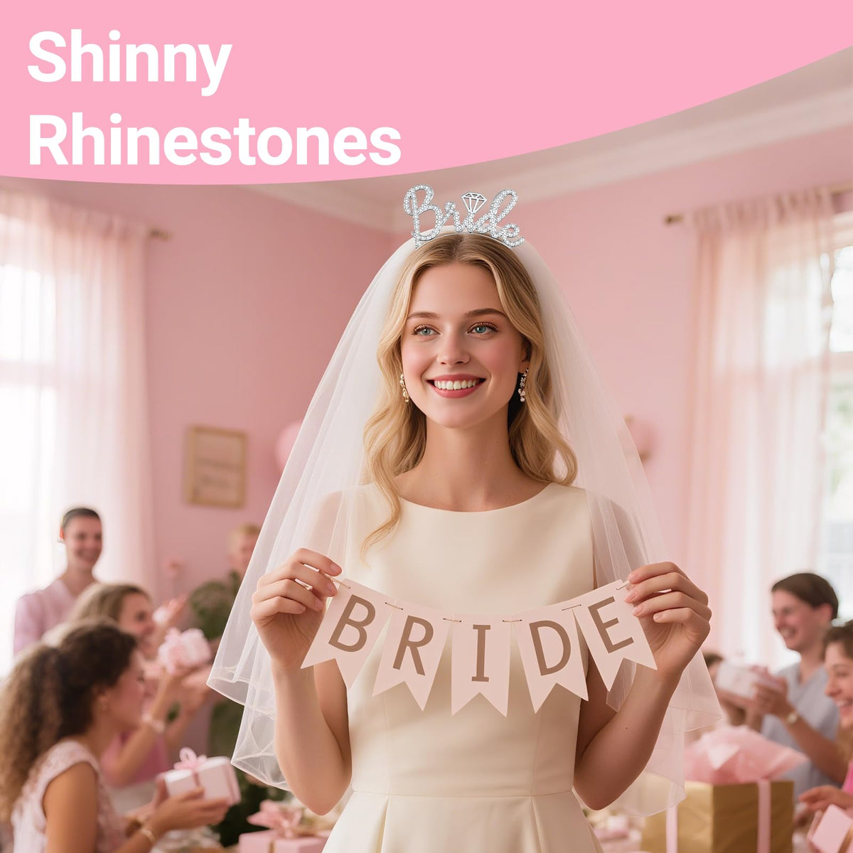 Bandeau de mariée Papoopy avec accessoires de fête