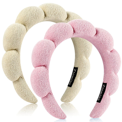Bandeau de spa Ztomine beige et rose vue de face