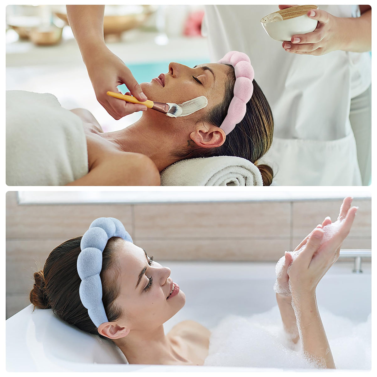 Bandeau de spa Ztomine bleu avec design élégant