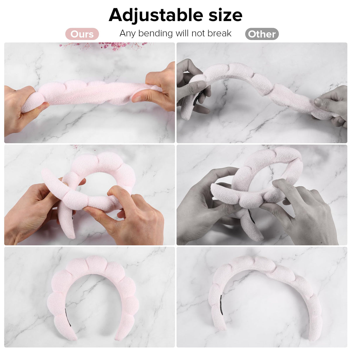 Bandeau de spa Ztomine en éponge absorbante