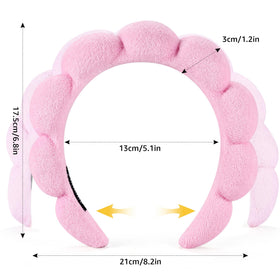 Bandeau de spa Ztomine rose en éponge vue avant