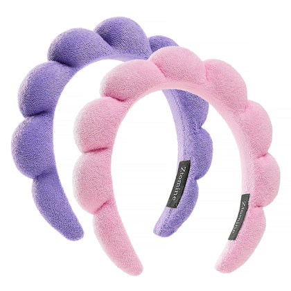 Bandeau de spa Ztomine rose en éponge, vue de face
