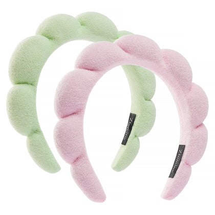 Bandeau de spa Ztomine rose en éponge vue de face