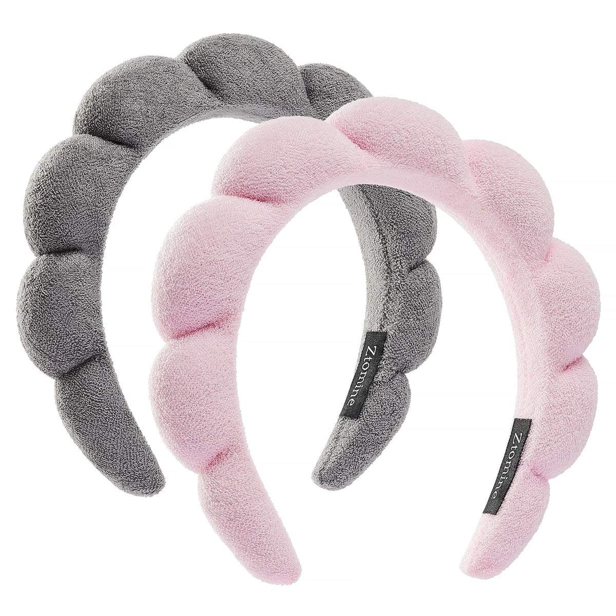 Bandeau en éponge Ztomine rose vue avant avec design ondulé