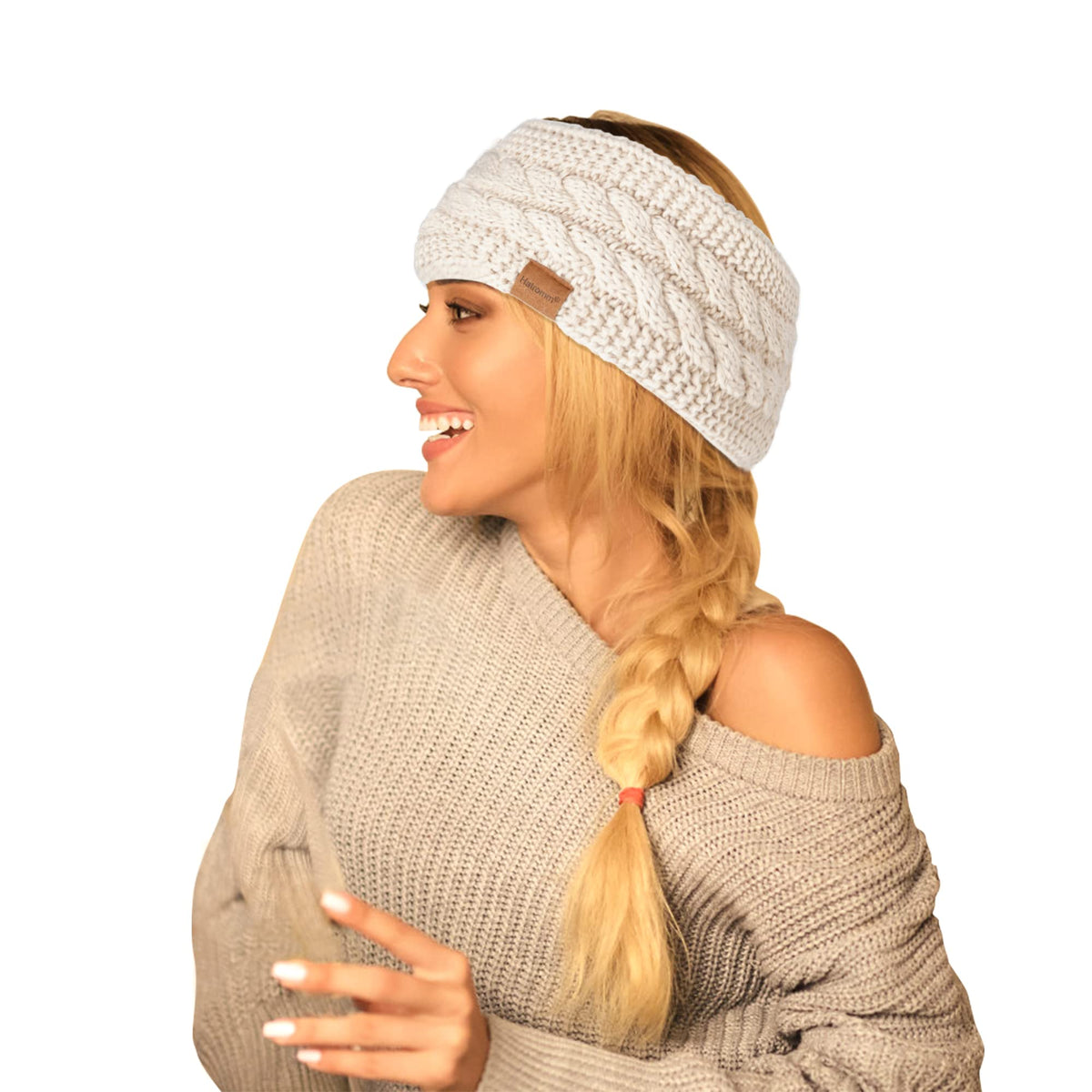 Bandeau en laine Hatromm avec doublure en polaire, vue latérale